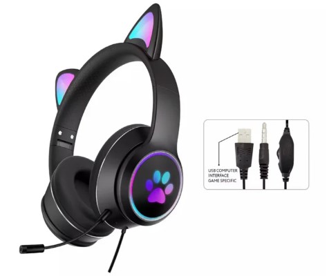 Auriculares para gaming con luz LED - Cancelacion de ruido