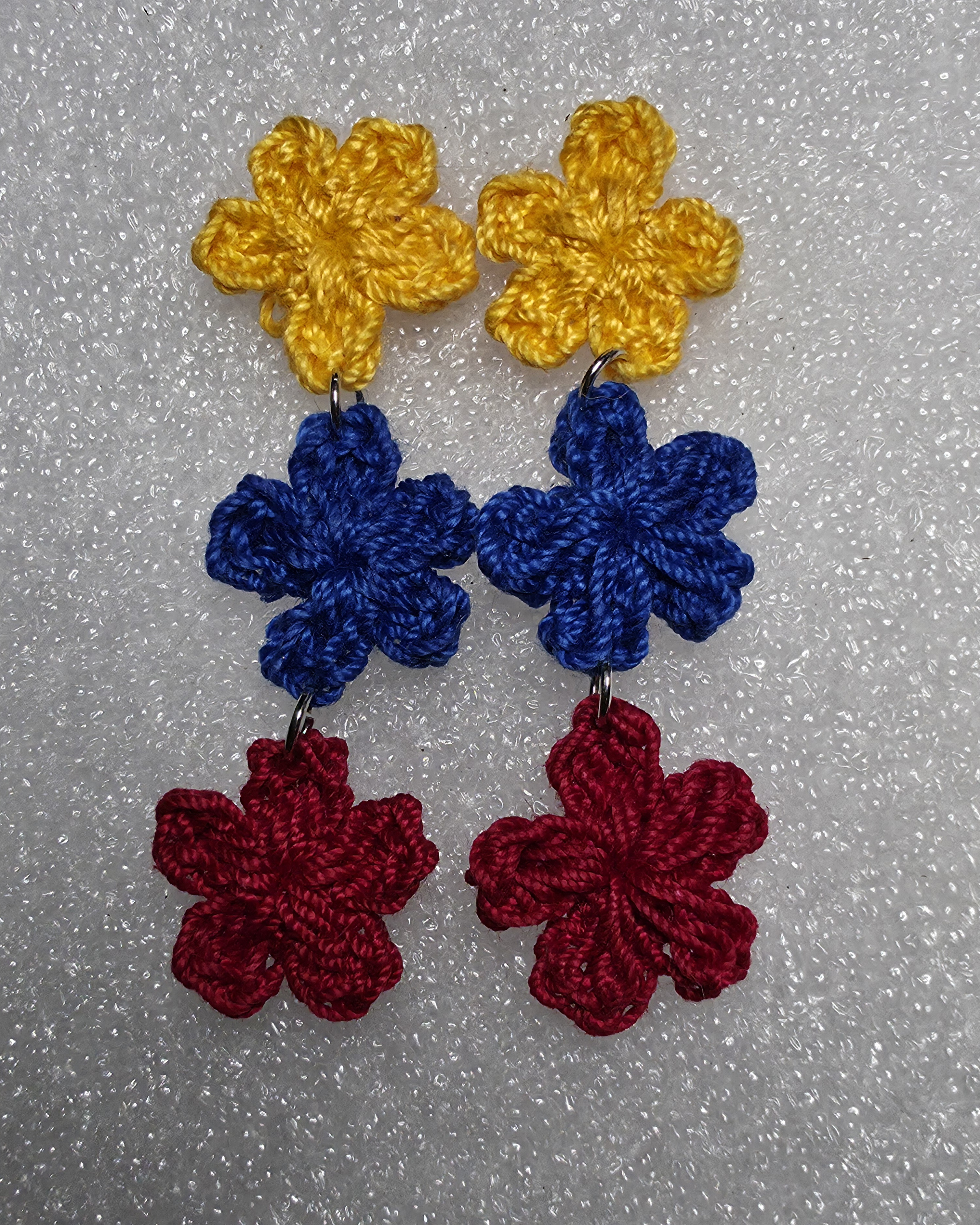 Aretes Florales Tricolor