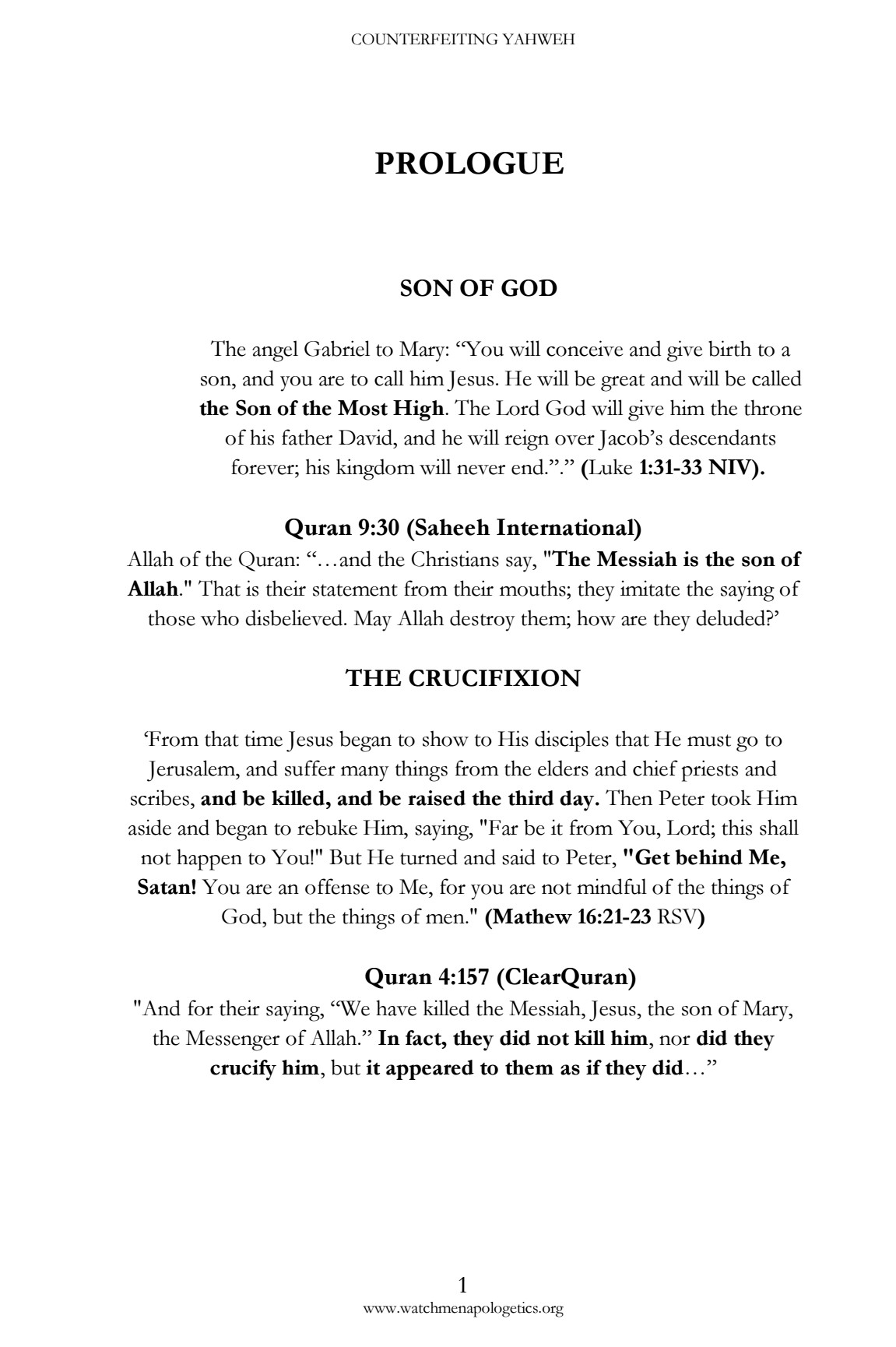 COUNTERFEITING YAHWEH (eBook). Coming soon!