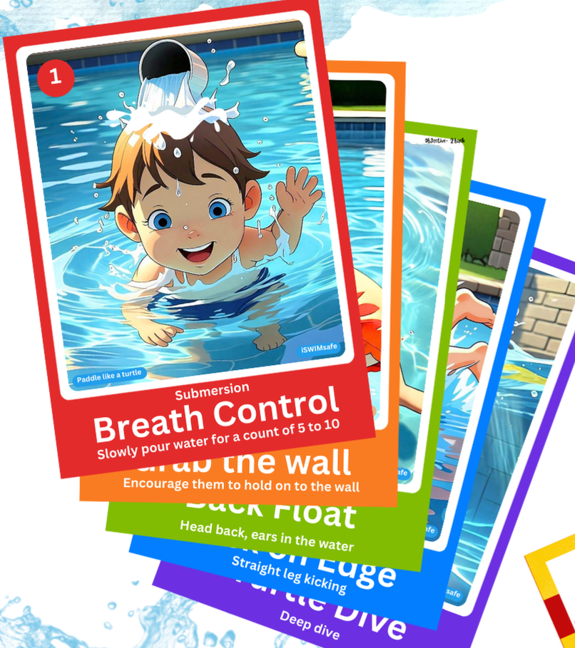 Toddler Swimming and Water Safety Flash Cards