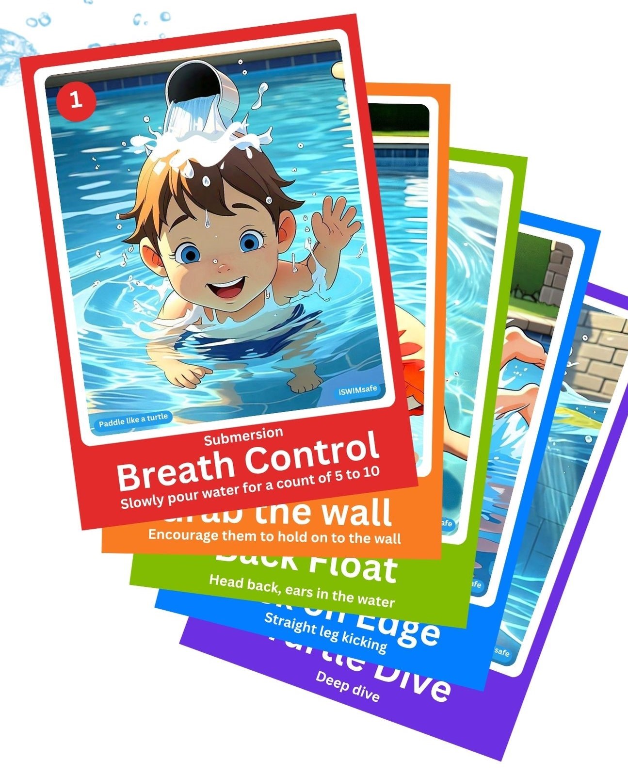 Swimming and Water Safety Flash Cards