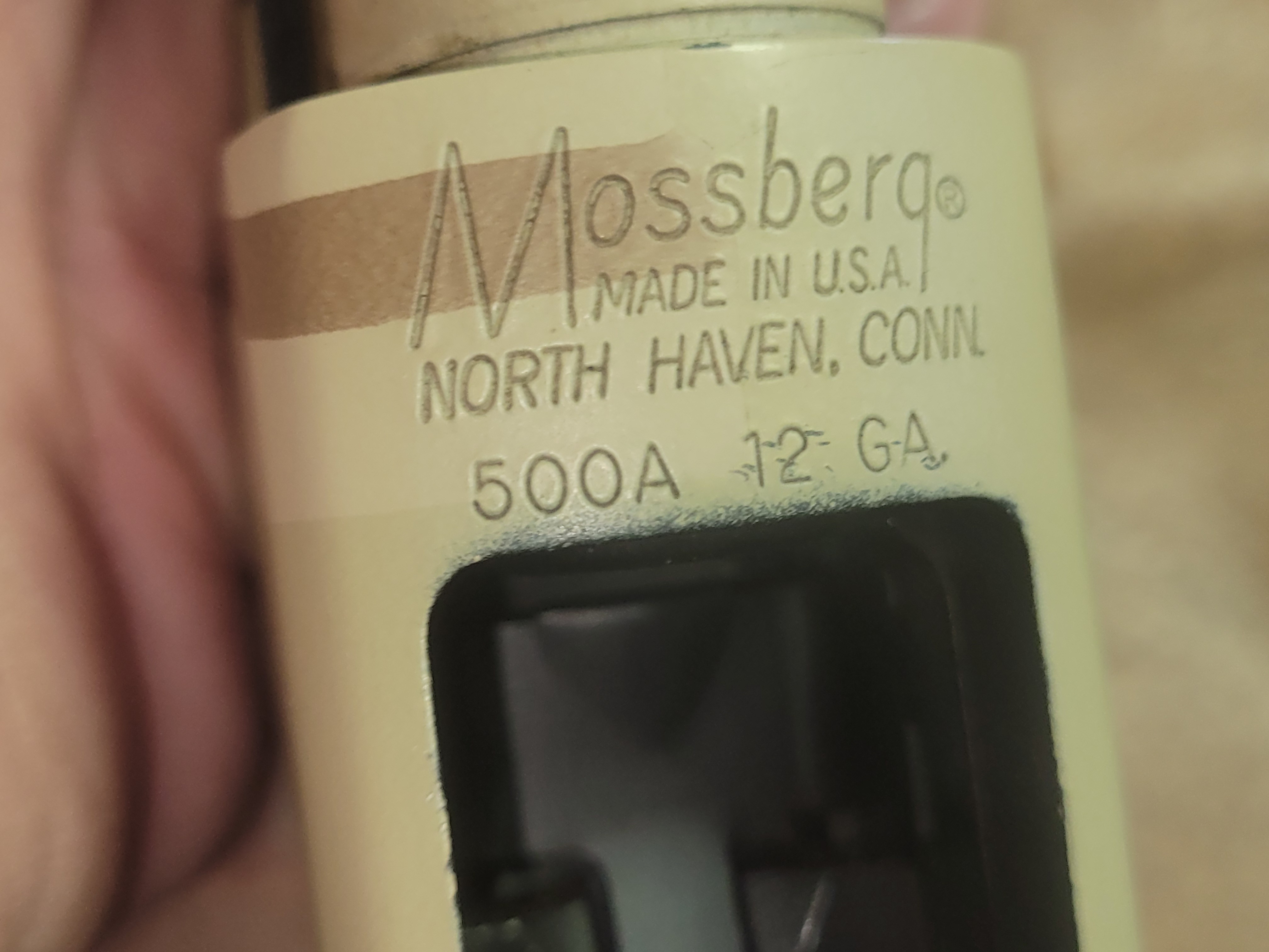 Mossberg 500A 12 ga camo 3" chamber 20inch barrel lightly used gun black forearm