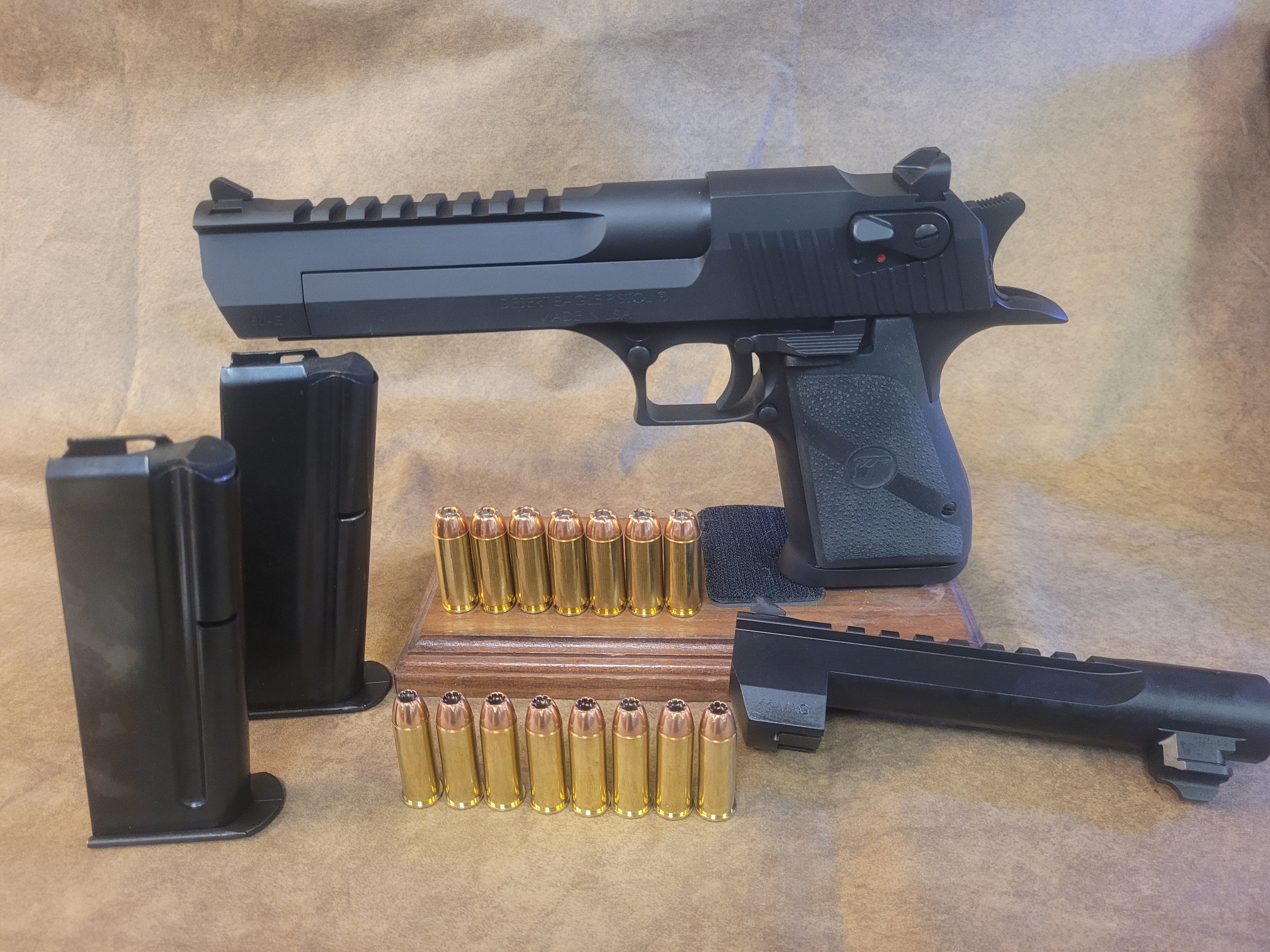 Magnum Research Desert Eagle Mark XIX Conversion Combo Full Size Frame 50 AE 7+1, 44 Rem Mag 8+1 6" Black Barrels
