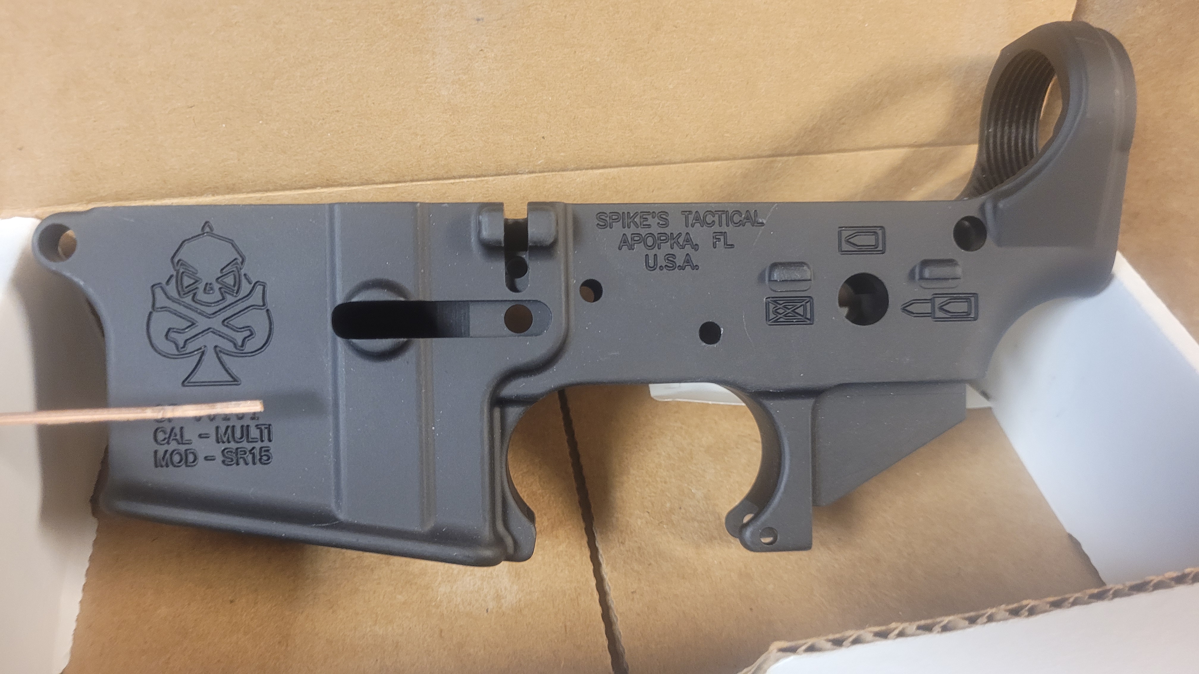 Spikes PHU Spade Stripped Lower Receiver