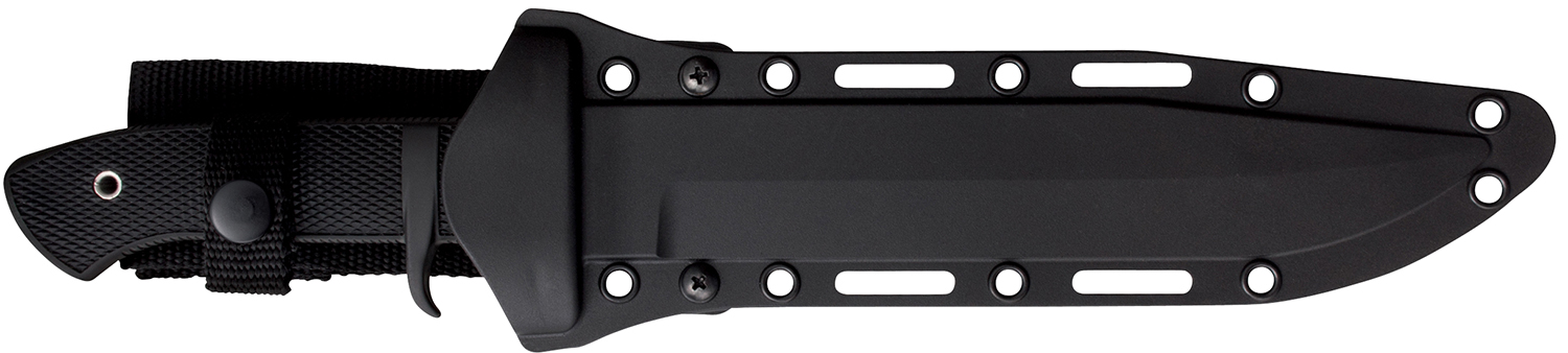 Cold Steel OSS 8.25" Fixed Plain AUS-8A SS Blade/Black Textured Kray-Ex Handle Includes Sheath