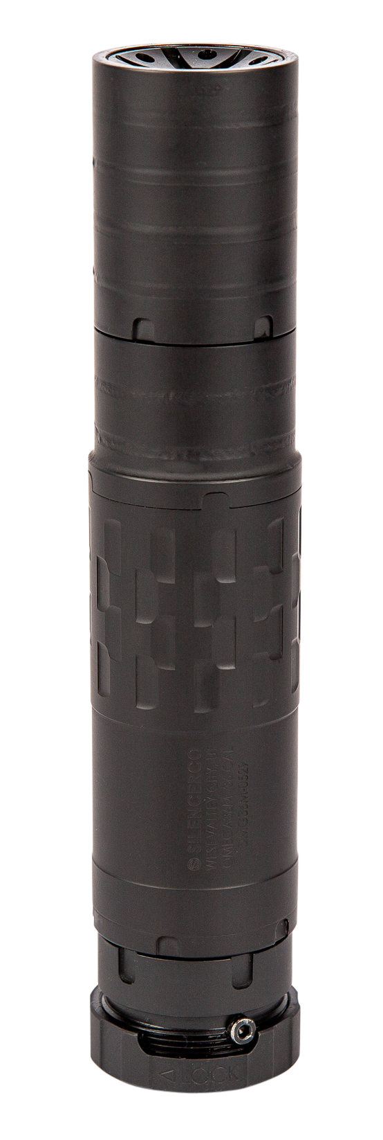 SilencerCo SU4735 Omega 36M 36 Cal 1.57" Diameter Black Cerakote Titanium/Stainless Steel