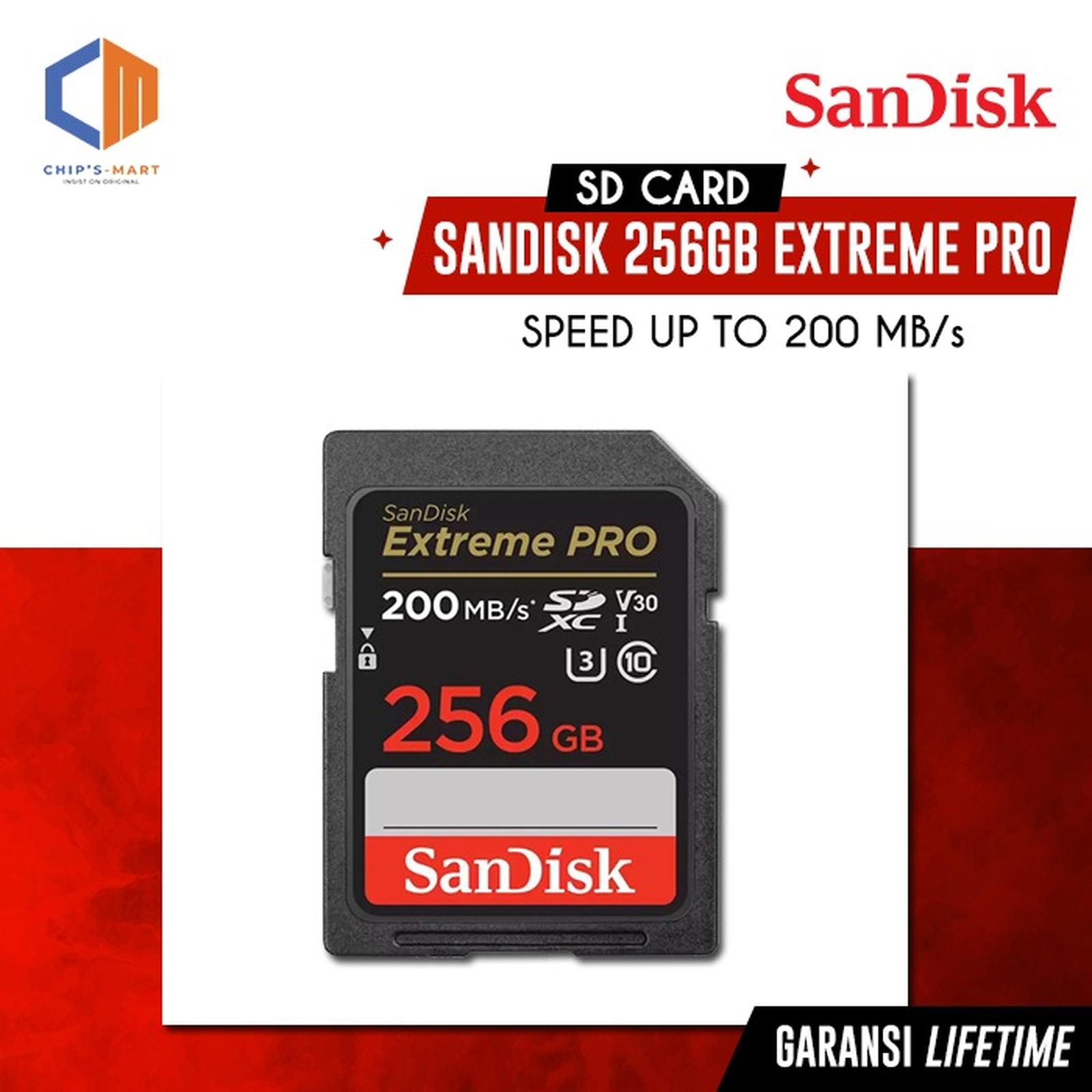 SanDisk SD Card 256GB Extreme Pro