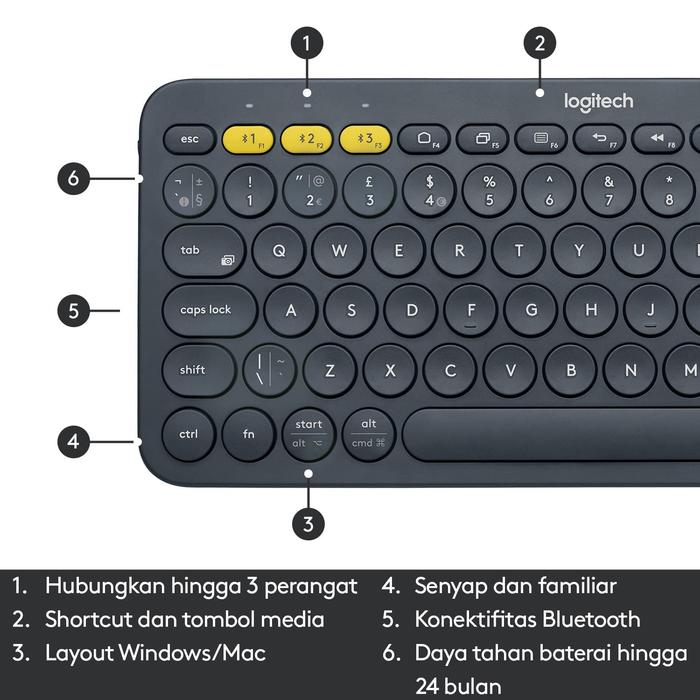 Logitech K380 / Keyboard Bluetooth / original / garansi 1 tahun 