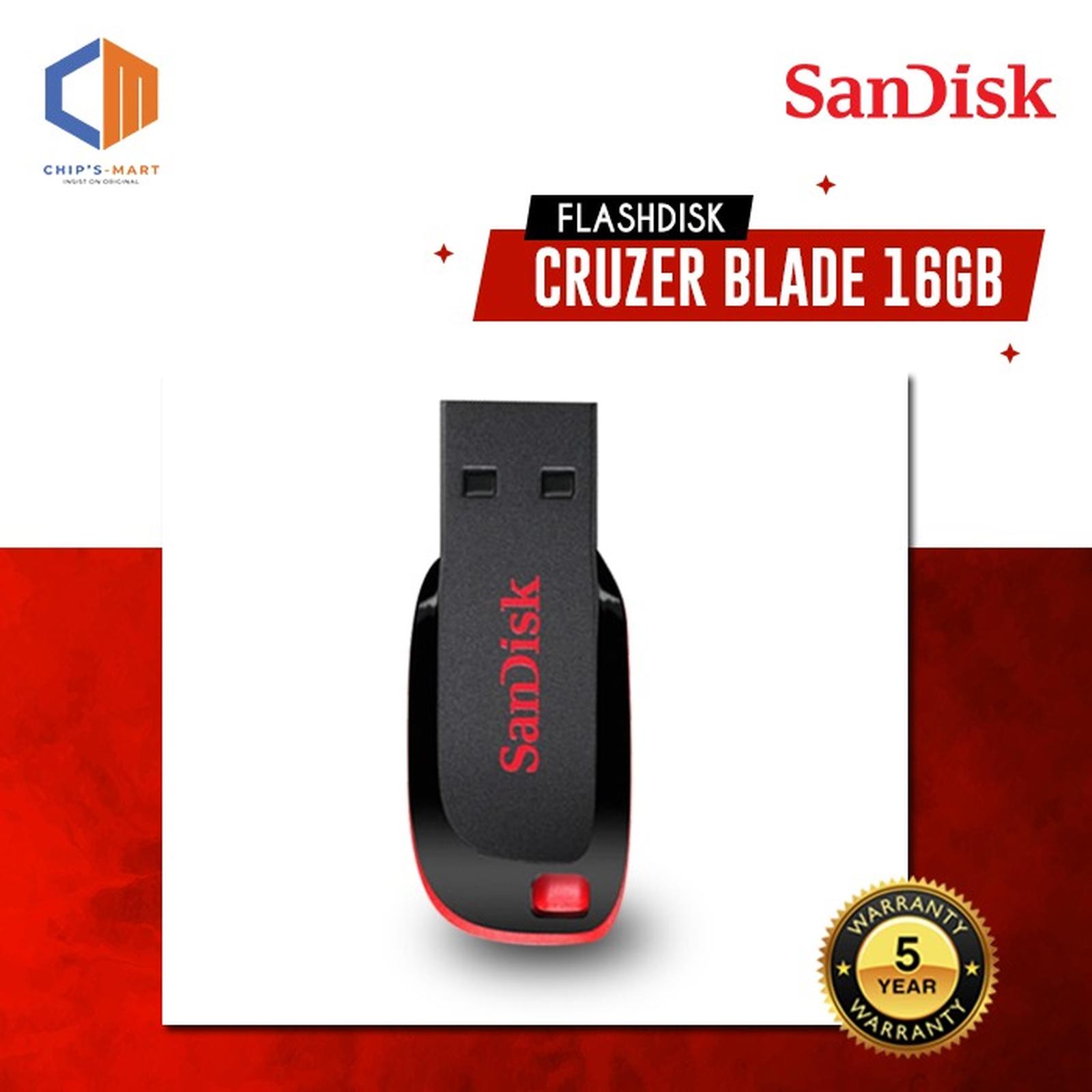 Flashdisk Sandisk 16GB Flash Disk 16gb Cruzer Blade
