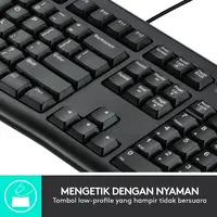 Logitech MK120 Combo Keyboard dan Mouse Kabel USB - 100% Original Garansi Resmi