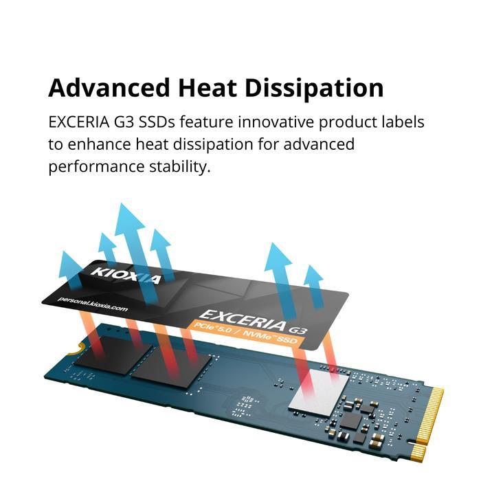 KIOXIA EXCERIA G3 NVMe SSD 1TB / Storage for Laptop atau PC / PCle Gen5 SSD 