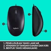 Logitech MK120 Combo Keyboard dan Mouse Kabel USB - 100% Original Garansi Resmi