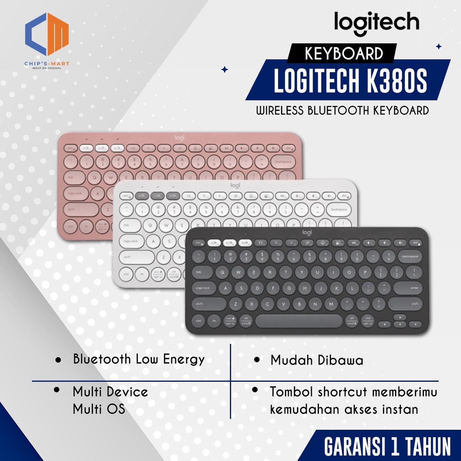 Logitech Pebble Keys2 K380s Keyboard Wireless Bluetooth MultiPerangkat - Garansi 1 Tahun