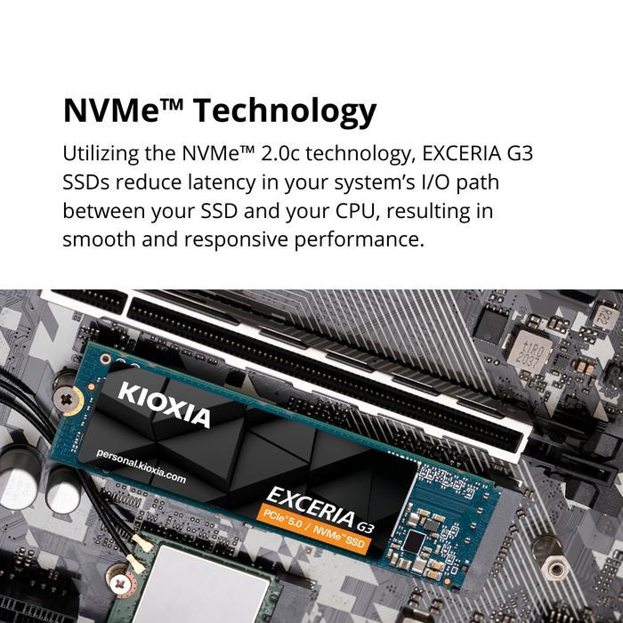KIOXIA EXCERIA G3 NVMe SSD 1TB / Storage for Laptop atau PC / PCle Gen5 SSD 