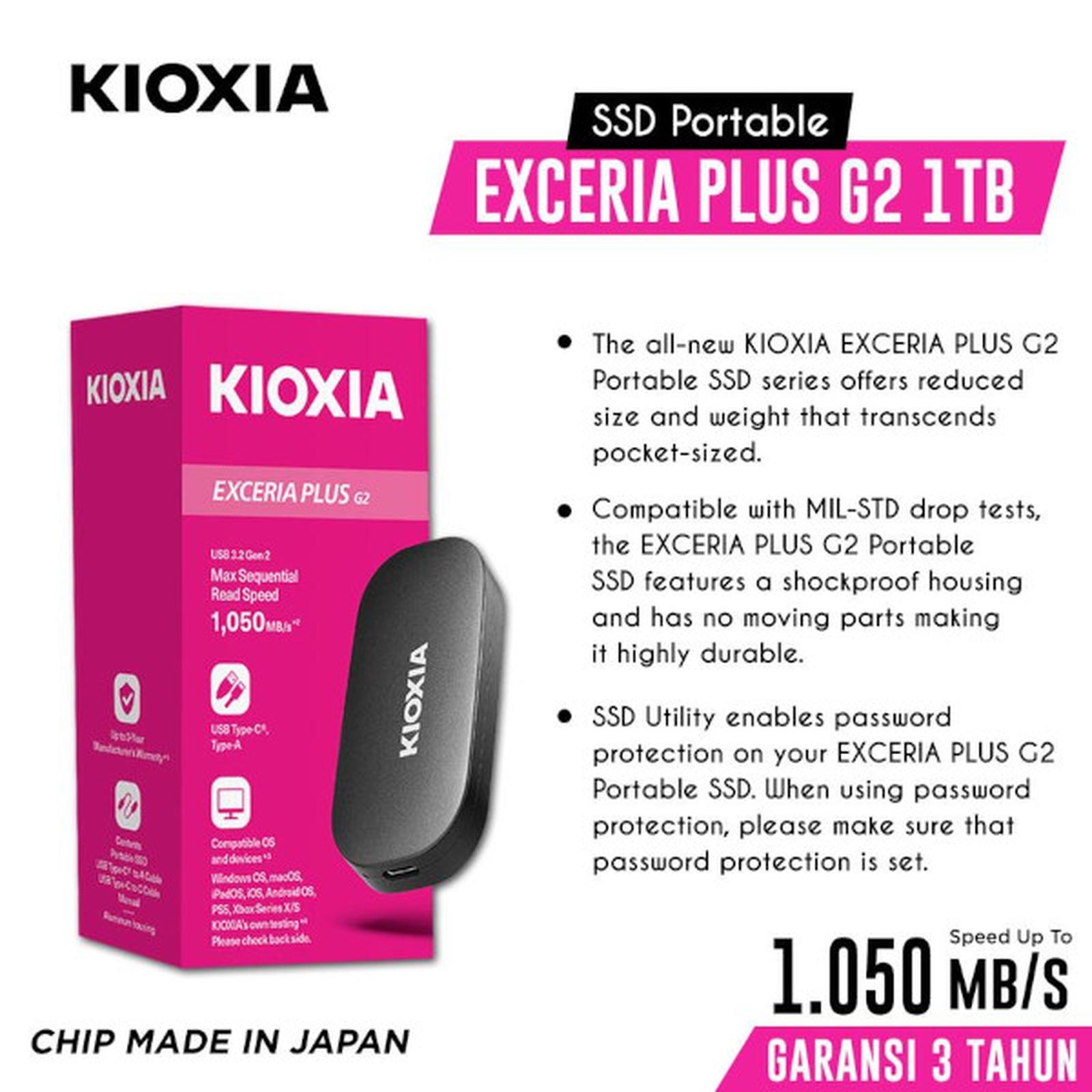 KIOXIA EXCERIA G2 Portable SSD 1TB