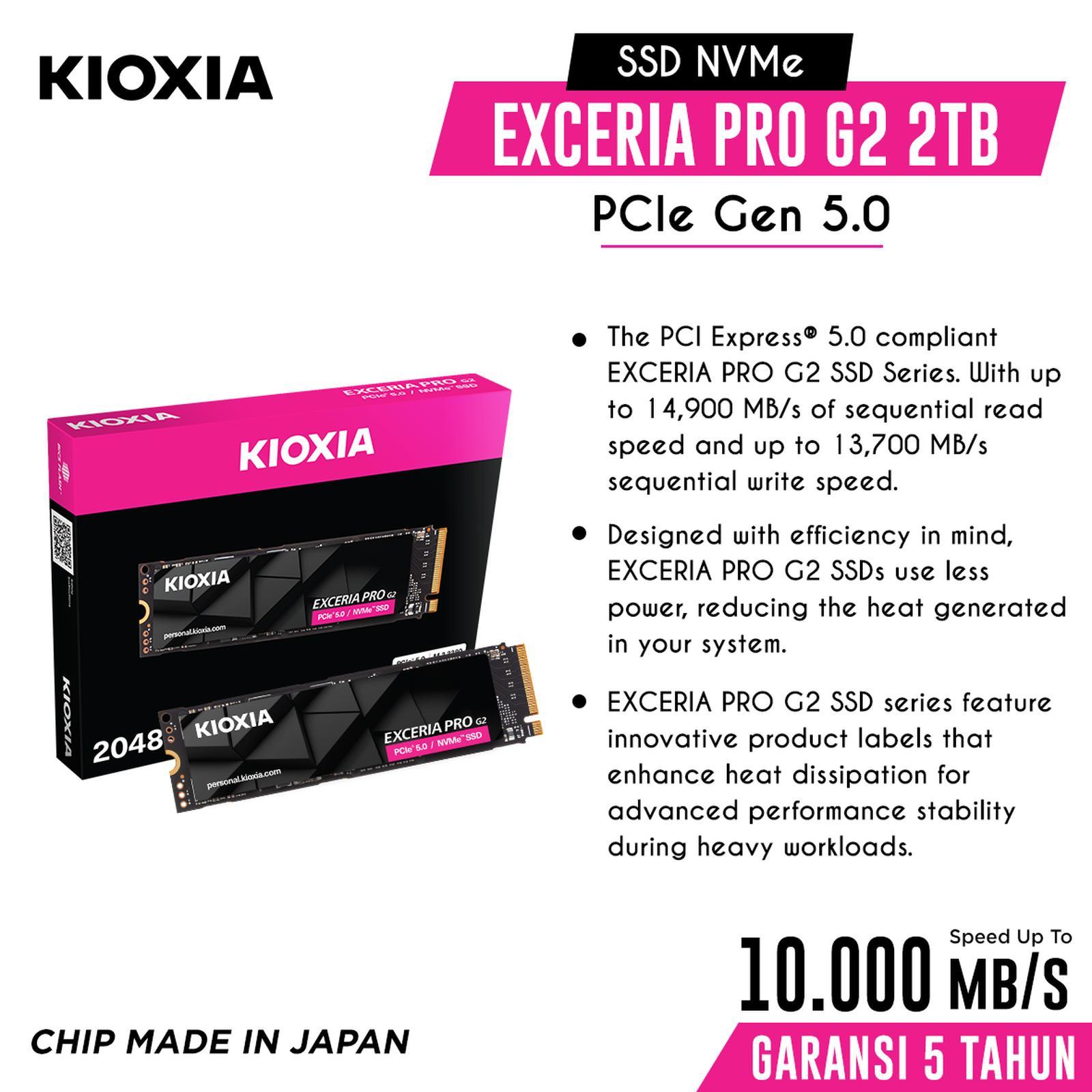 KIOXIA EXCERIA PRO G2 2TB SSD NVMe