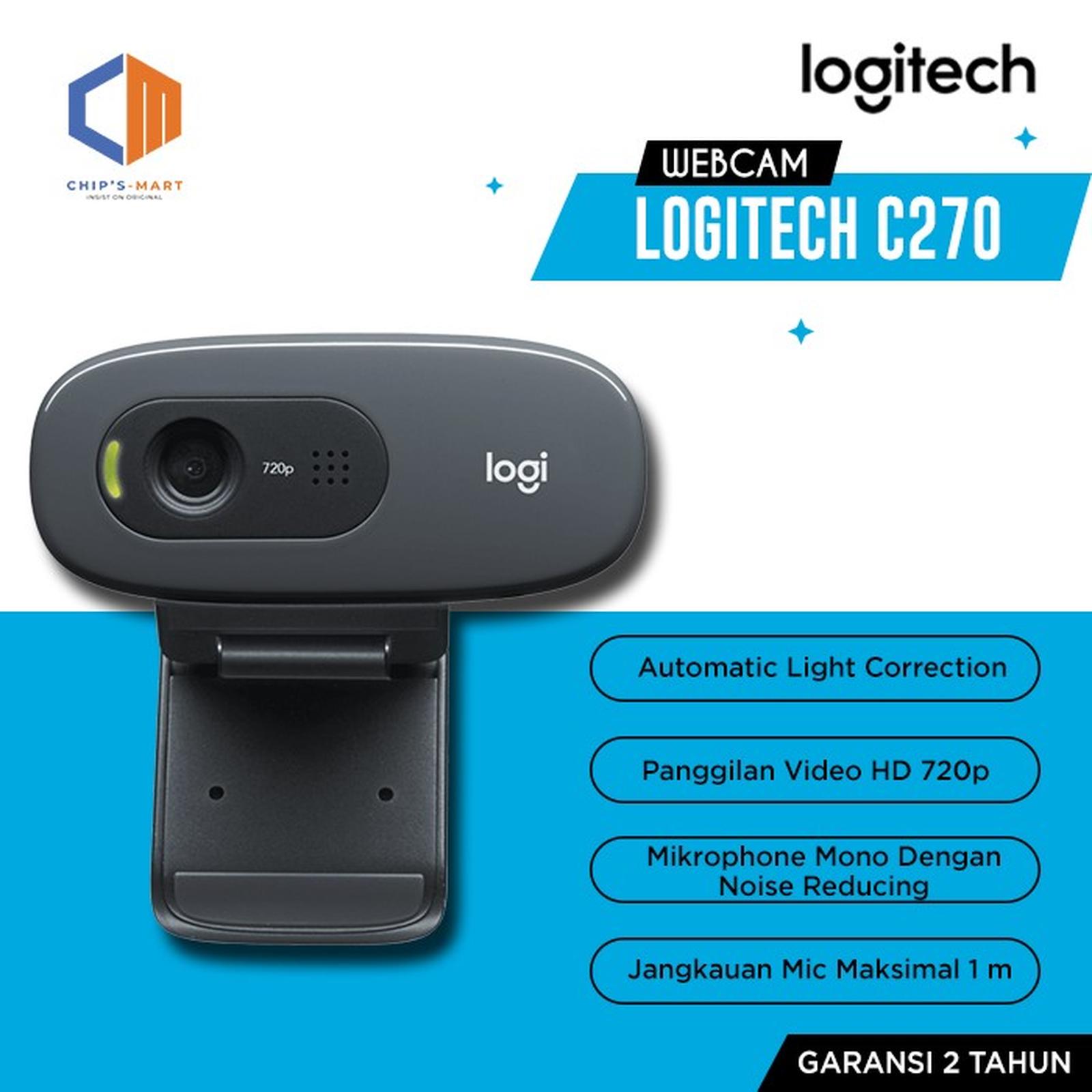 Logitech C270 Webcam HD 720p Garansi Resmi (TANPA DUS)