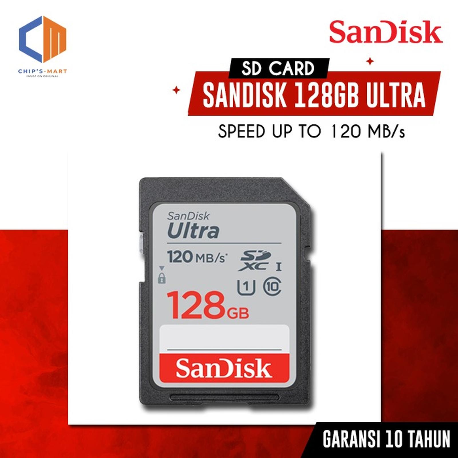 SANDISK SD 128GB Ultra original garansi 10 tahun
