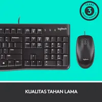 Logitech MK120 Combo Keyboard dan Mouse Kabel USB - 100% Original Garansi Resmi