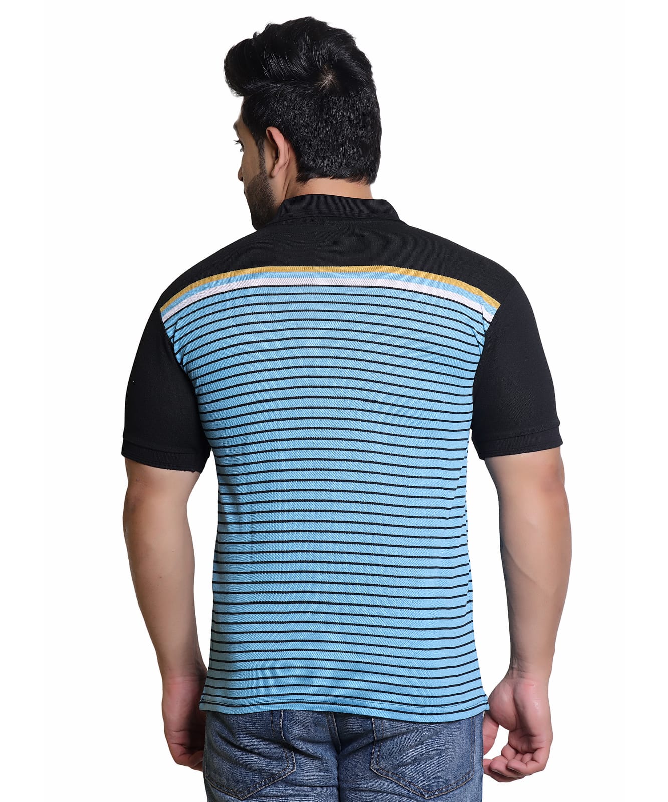 Men's Striped Polo T-shirt