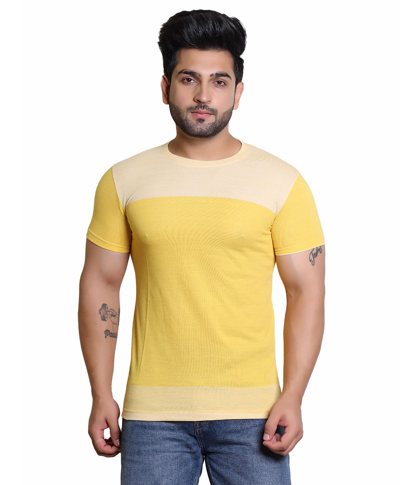 Yellow Color Block T-Shirt