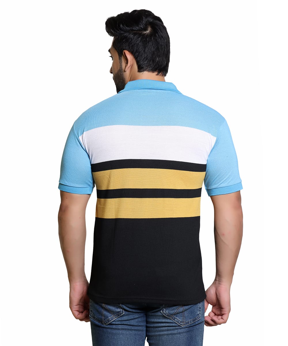 Men's Color Block Polo T-Shirt