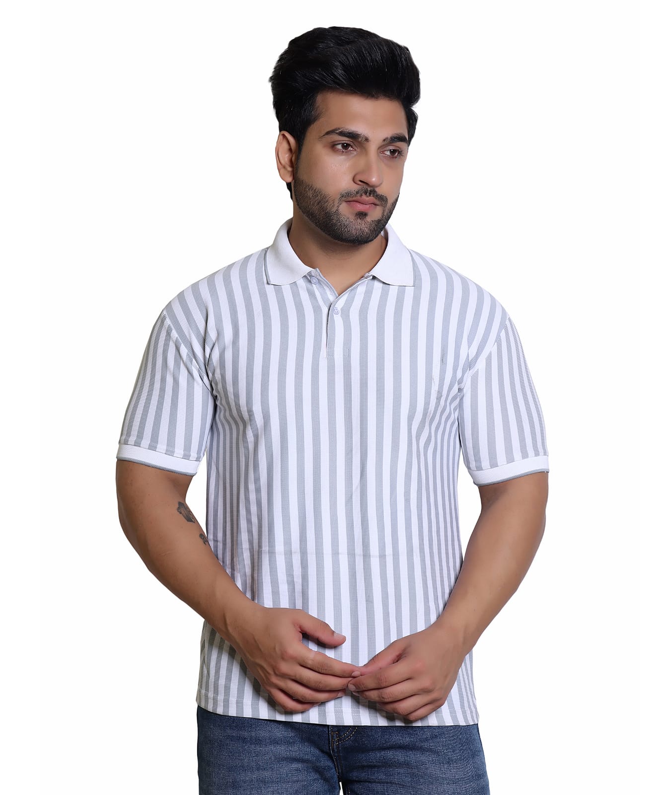 Men's Striped Polo Shirt