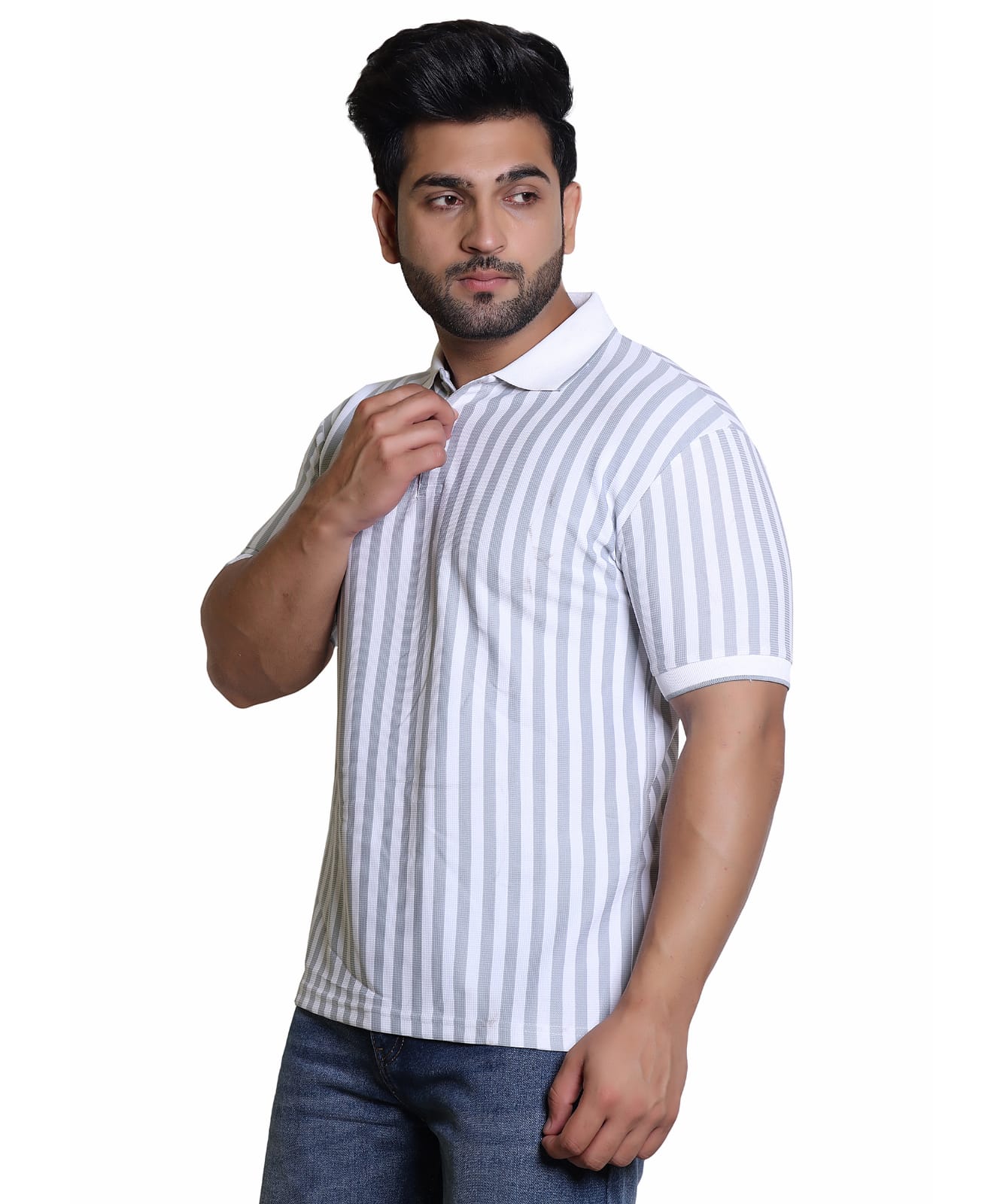 Men's Striped Polo Shirt