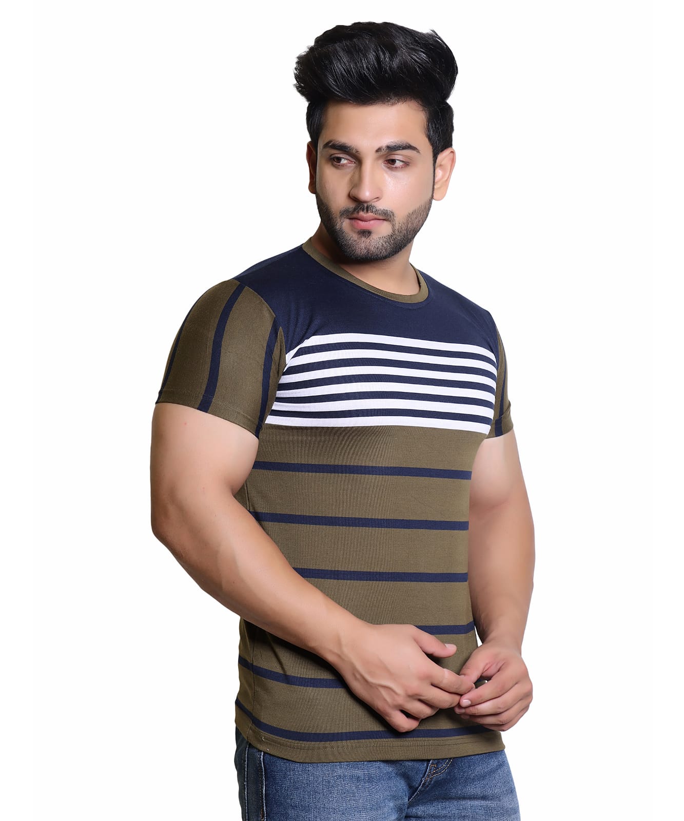 Men's Striped Casual T-Shirt