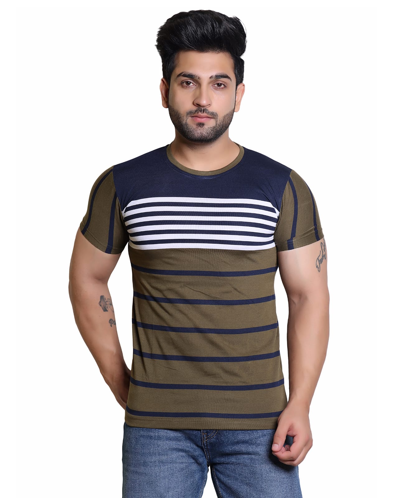 Men's Striped Casual T-Shirt
