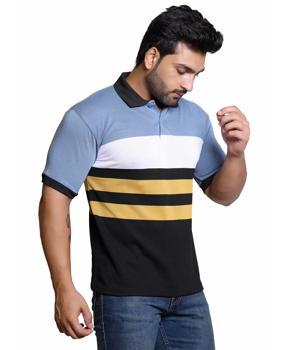 Men's Striped Polo T-Shirt