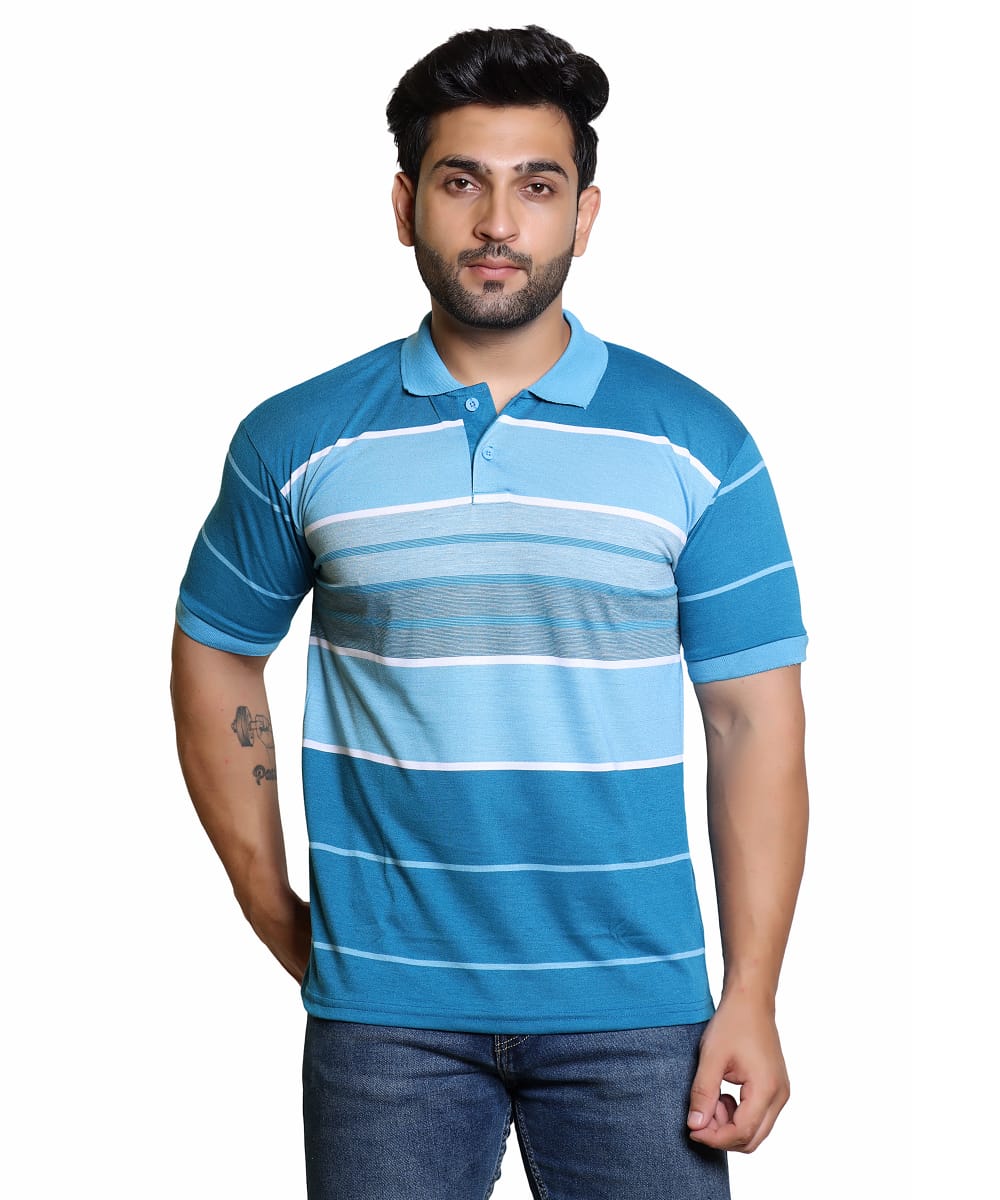 Men's Striped Polo Shirt