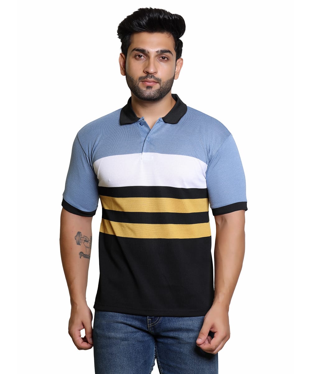 Men's Striped Polo T-Shirt