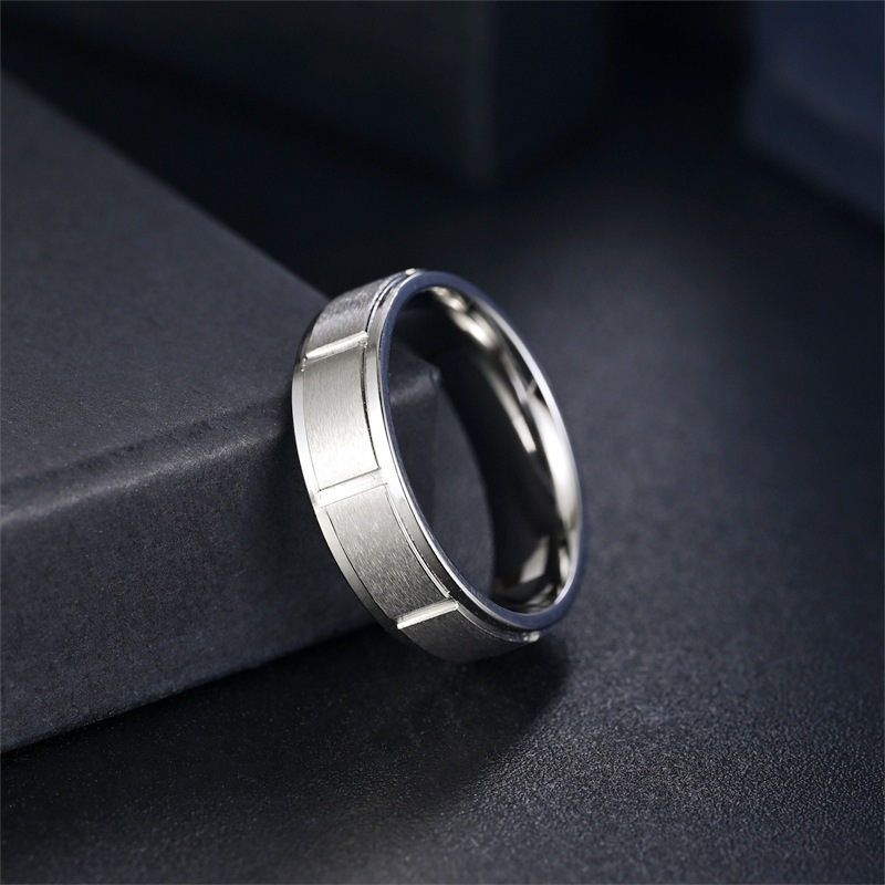 Classic band with a modern brushed finish Men's Stainless Steel Ring