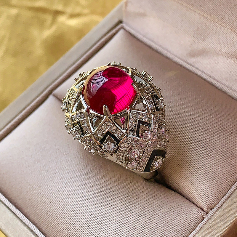 Luxury Stunning handcrafted ring with vivid ruby gem Ring