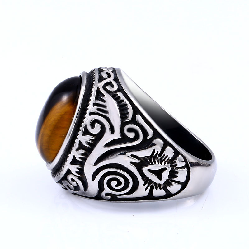 Men's Tiger Eye Stone Ring