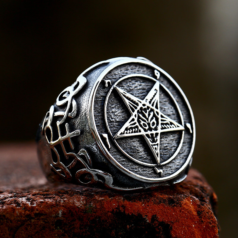 Satanic Titanium Steel Ring Jewelry