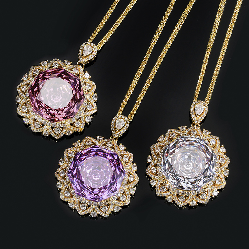 Luxury Gemstone Pendant Necklace with Chopard Chain