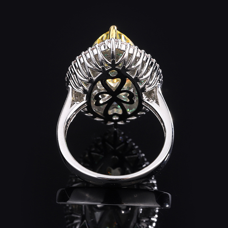 Sterling Silver S925 High-Carbon Diamond Ring for women