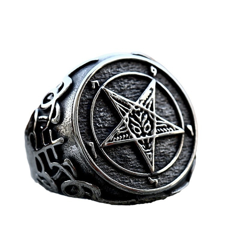 Satanic Titanium Steel Ring Jewelry