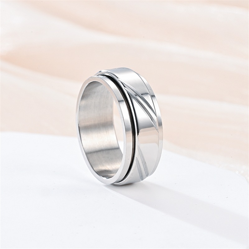 Black Titanium Steel Men's Ring