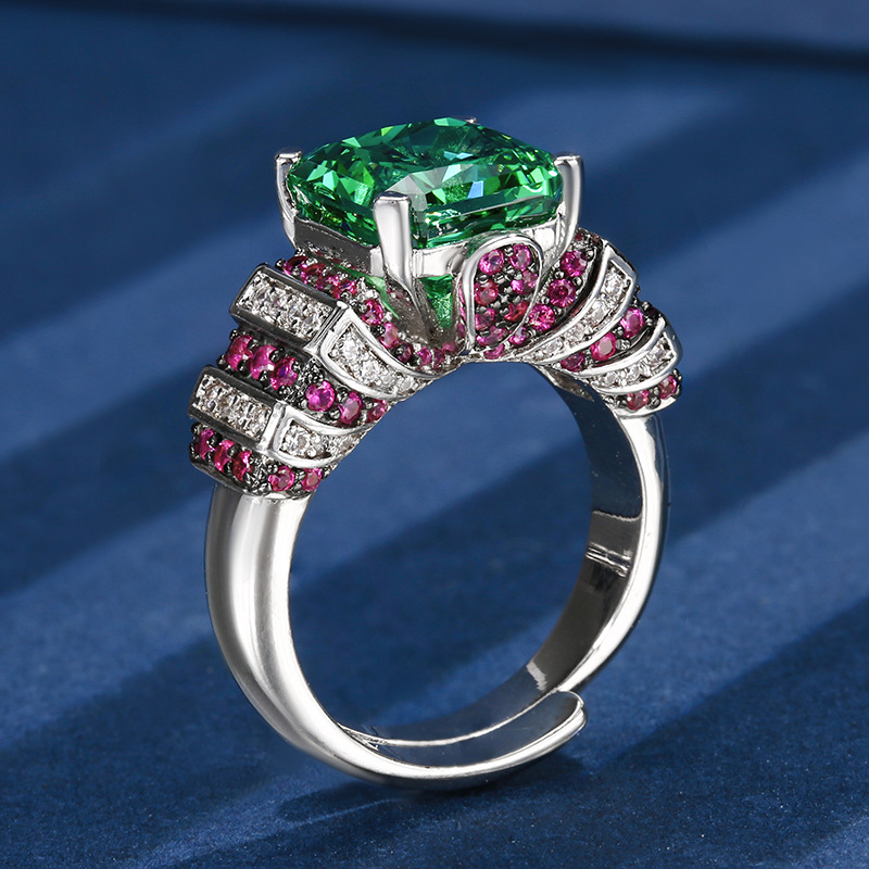 Unique Design Ice Flower Cut High-Carbon Diamond Jewelry Rings