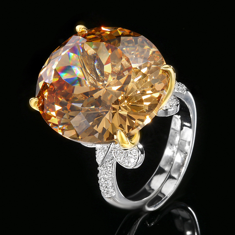 Imitation Colored Gemstones & Corundum Jewelry Retro Ring