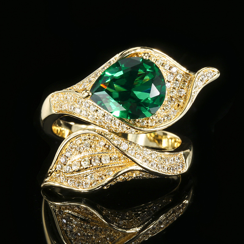 Elegant Luxury Gold Gemstone Rings for women