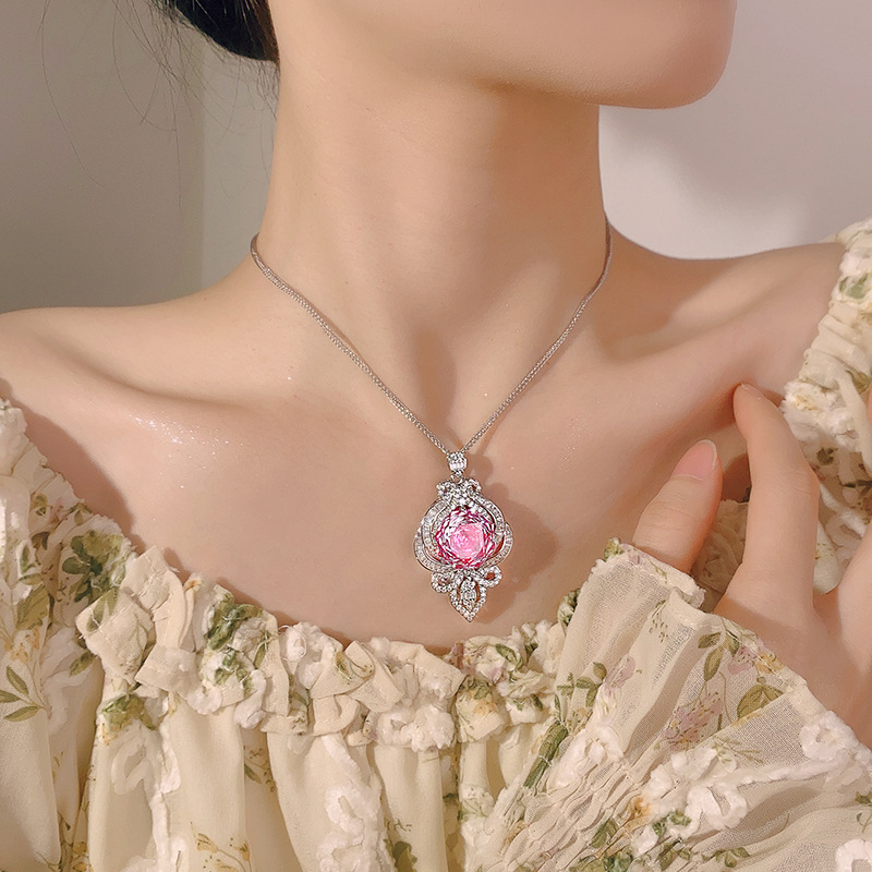 Stylish Elegant Multicolor Gemstone Pendant Necklace for women