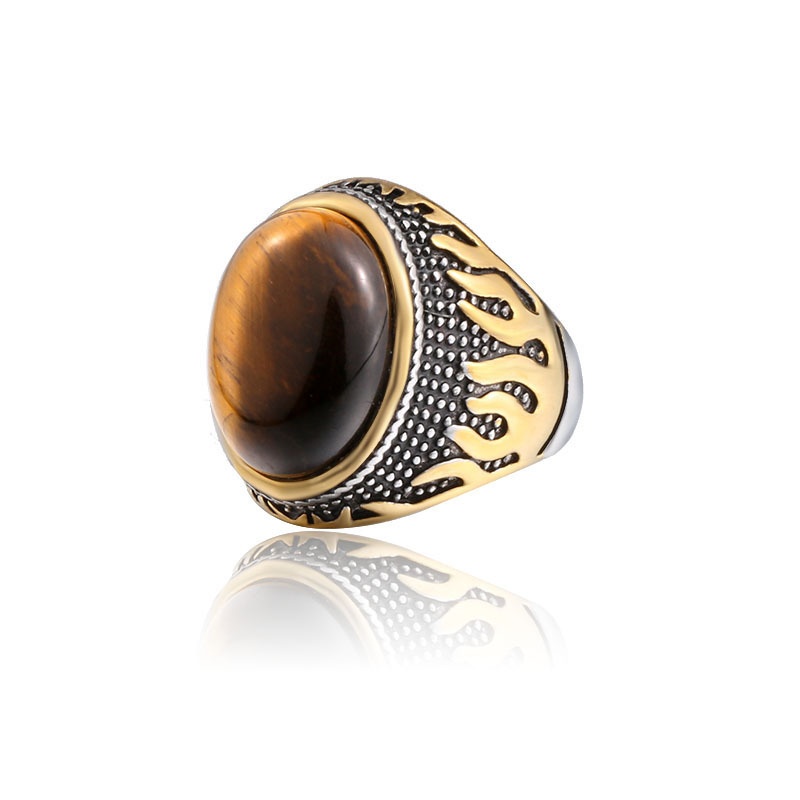 Stylish Tiger Eye Stone Men's Ring