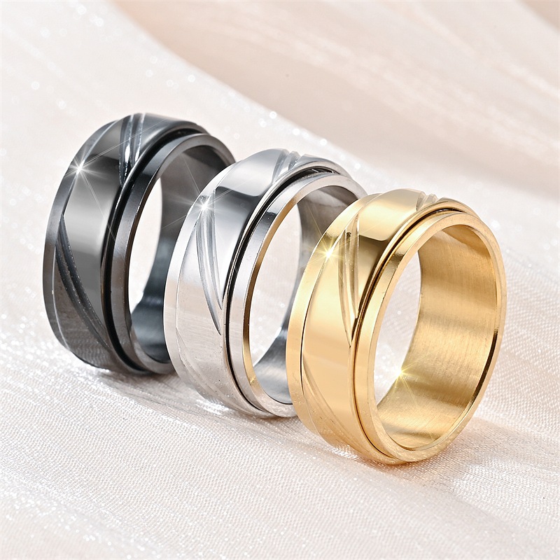 Black Titanium Steel Men's Ring