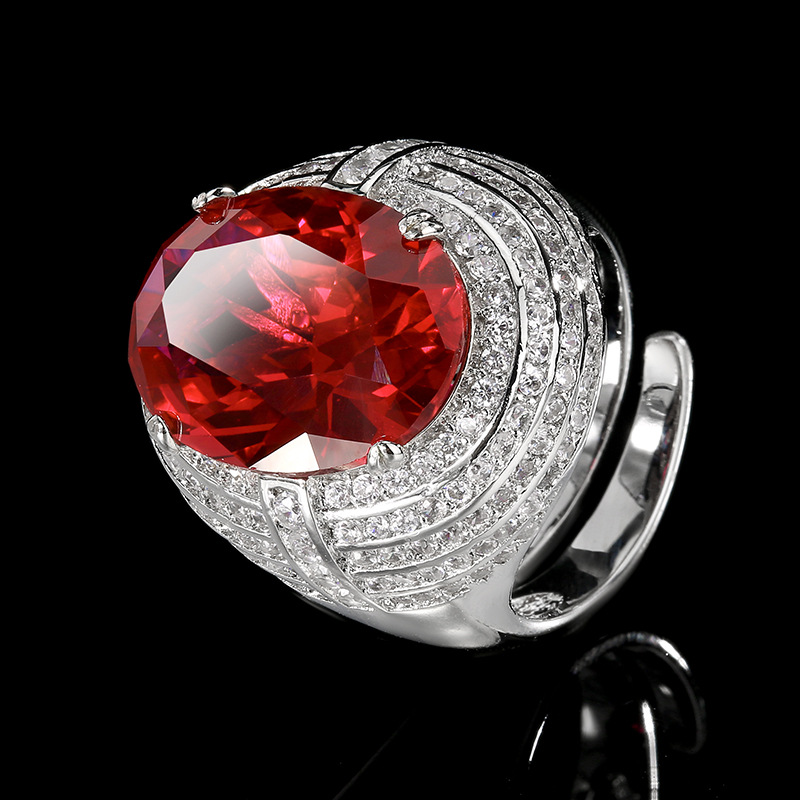 Elegant Blue Red Green Purple Gemstone Ring