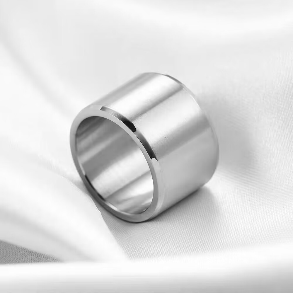 Stainless Steel Wide Band Sleek and modern metal jewelry Ring