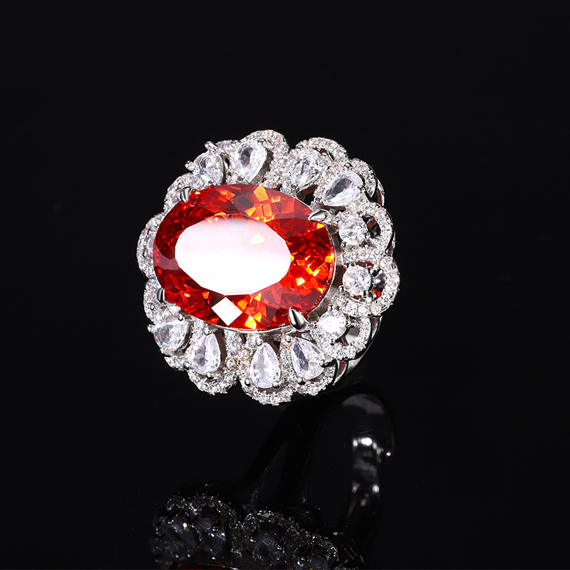 Unique Texture Elegant Silhouette Bird's Nest-Cut Egg-Shaped Fashion Ring
